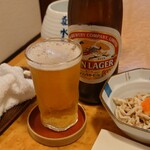 Hakata Mizutaki Ganso Suigetsu Hon Ten - キリンラガー(瓶ビール)650円