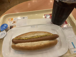 Doutor Coffee Shop Nishi Nippori Ten - ジャーマンドック、アイスコーヒー