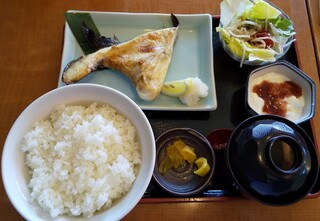 Gatten Shokudo Oshima Ya Ise Ten - 日替わり定食A￥1,200。本日はブリカマ焼き。