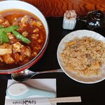 Restaurant Hinai Dori - 比内地鶏麻婆ラーメン1030円 ミニチャーハン330円