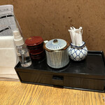 Tsukiji Sushi Iwa Takasaki Takashimaya Ten - 【2023.7.5(水)】テーブルにある調味料