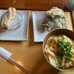 釜玉うどんの店 麺とつゆ - 冷たい麺と天ぷら２種