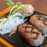 BIGBOY Kusatsu Ten - 直火焼き粗挽きビーフ100%大俵ハンバーグステーキ 210g