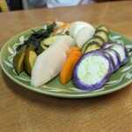 Aji no Tenryu - お新香いろいろ　250円