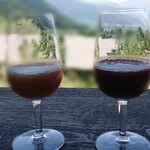 98WINEs - ぶとうジュースの飲み比べ  朔 ぶとうジュース
                        /望 ぶとうジュース