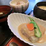 Awai Onsen Ashimori Sou - あしもり膳（蒸物、揚物、御飯、吸物）