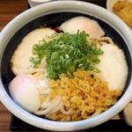 Marugame Seimen Orinasu Mo-Ru Ten - とろ玉うどん（冷）（得）