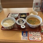 Naka U Fukuoka Odabe Ten - とん汁こだわり卵朝食ご飯小盛@370