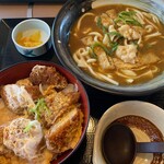 Aji no Mingei Noda Kokudo 16 Go Ten - 満腹セット　ヒレカツ3枚丼＆カレーうどん