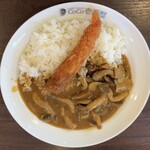 CoCo Ichiban Ya Takarazuka Kokudo 176Go Ten - きのこカレー(ご飯１５０ｇ)+エビフライ