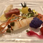 Hakodate Onuma Tsuruga Resort Epui - 本鮪と牡丹海老のマリネ　夏野菜を添えて