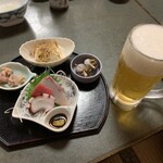 えびす - 料理写真:生ビールセット1000円