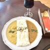 Kissa to Zakka Dali - タンタンキーマ＆レモンチキンのあいがけカレー＆アイスコーヒー