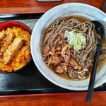 Soba Dokoro Banzan - 肉そばミニカツ丼セット