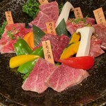 米沢牛黄木 金剛閣 焼肉 黄木 - 6種盛り