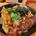 Yakitori no Hinata Kujo Ten - もつ入炭火焼鳥丼 [きも]