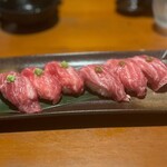 Washoku to Wagyu Uma no Niku Zushi Private room Hiyama ShinYokohama Honten - 和牛肉寿司