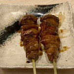 炭火焼鳥 しげ - 肝のタレ