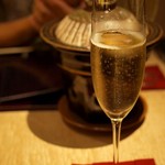 Private rooms Kaiseki Kitaoji Ginza Hon Ten - シャンパンで乾杯