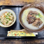 Okinawa Soba Nakaza Ya - 炙り軟骨ソーキそば ジューシーセット 中