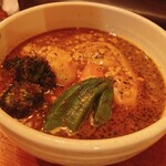 Curryya Hiroshi - チキンスープカレー¥1,300+オクラ¥100+納豆+¥150