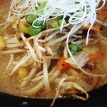 くりきんとん亭 - 白髪ねぎ、野菜炒めたっぷりで、事前には食べきれない量だ。