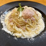 Spaghetti Karubo Ya - 七代目カルボナーラ　温泉卵トッピング