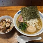 Mito Ya - 上ラーメン+チャーシュー飯