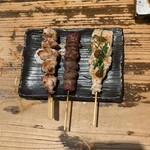 炭火焼とり　ながた - ももなん　　砂肝　ささみ