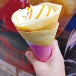 PICOCREPE Mizonokuchi Ten - ★キャラメルクレープ 650円 生地がヘナヘナで美味しくない！他のマリオングループはもっとサクサクしてるのに、この店舗の生地は美味しくない！