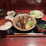 Shouchi Kitashinchi Ten - しまあじ あら煮付け定食(1,000円)