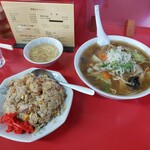 Ramen Arishan - チャーハン&阿里山メン…‥両方、普通盛り…ボリューム有り×２!…