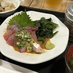 梅山鉄平食堂 本店 - 玄海・天然鯛胡麻定食