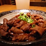 街や - どて煮はご飯にかけるとよかったですね。