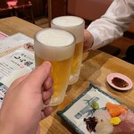 Taishu Izakaya Tenmade Agare Yamato Yagi Honten - 乾杯