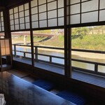 Isuzugawa Cafe - 席の左手には、五十鈴川