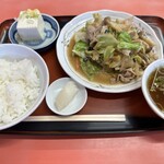 Rairai Hanten - 肉野菜炒めと定食セット