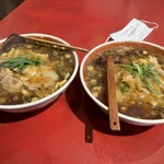 Ramen Kiryu - 左が大盛り　右が普通盛り