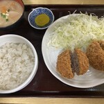 亀有メンチ - 亀有(牛)メンチ➕チーズメンツカツ定食