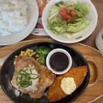 Cocos Amagasaki Higashinamba Ten - おろしチキンステーキ＆白身魚フライ ランチ759円(税込)