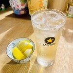 TOSAKE - 角ハイボール500円×4杯、2杯目は濃いめだった。カットレモンは200円。0:42にお会計。