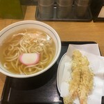 ウエスト - 海老天うどん＋玉子トッピング730円