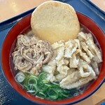 Komugiya Hakozaki Ten - 肉ごぼう天、丸天トッピング