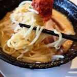 Kissou Kencho Mae Ten - 細麺がスープに馴染んでます