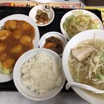 Kissho - 毎日ランチ(エビチリ、塩ラーメン)の全容