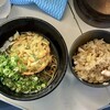 Nankai Soba Tennoji Ten - 季節のかやくご飯定食(そば) かき揚げぷら 上から