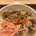 Sukiya Inzai Nishi No Hara Ten - 七味と適量の紅生姜でヨリ美味くなりました。