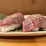 野毛串焼処U - 極！炙り牛にぎり