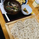 糸柳 - 鴨せいろ+小海老のかき揚げ