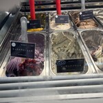 Yokosuka Gelato Factory - ミックスベリーの手前のフルーツ、あれ、いつ誰のに載っけるのよ？